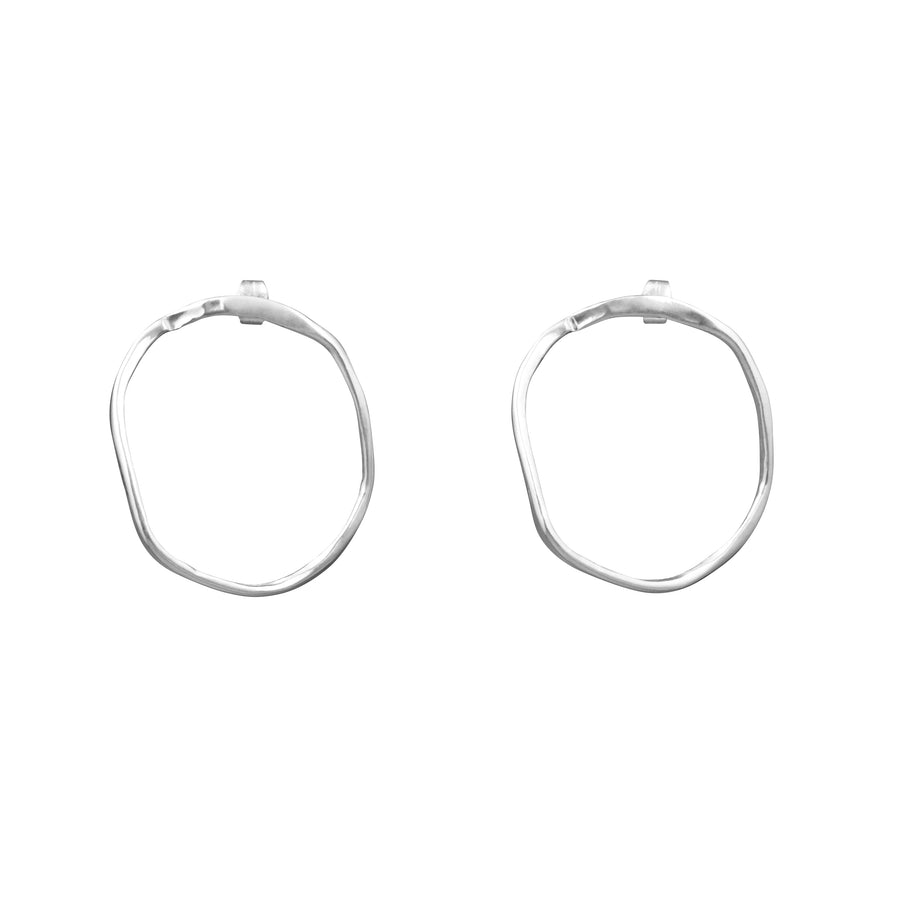 Imperfect hoop earrings silver