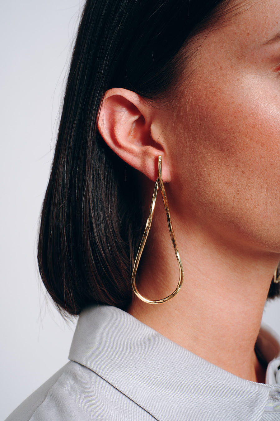 Imperfect drop earrings brass