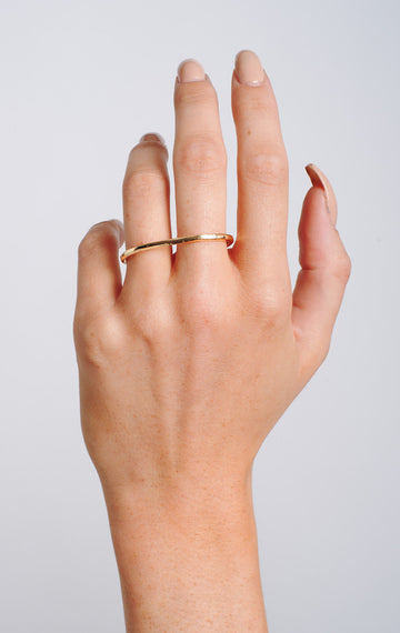 Double finger ring brass