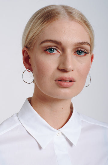Imperfect hoop earrings silver