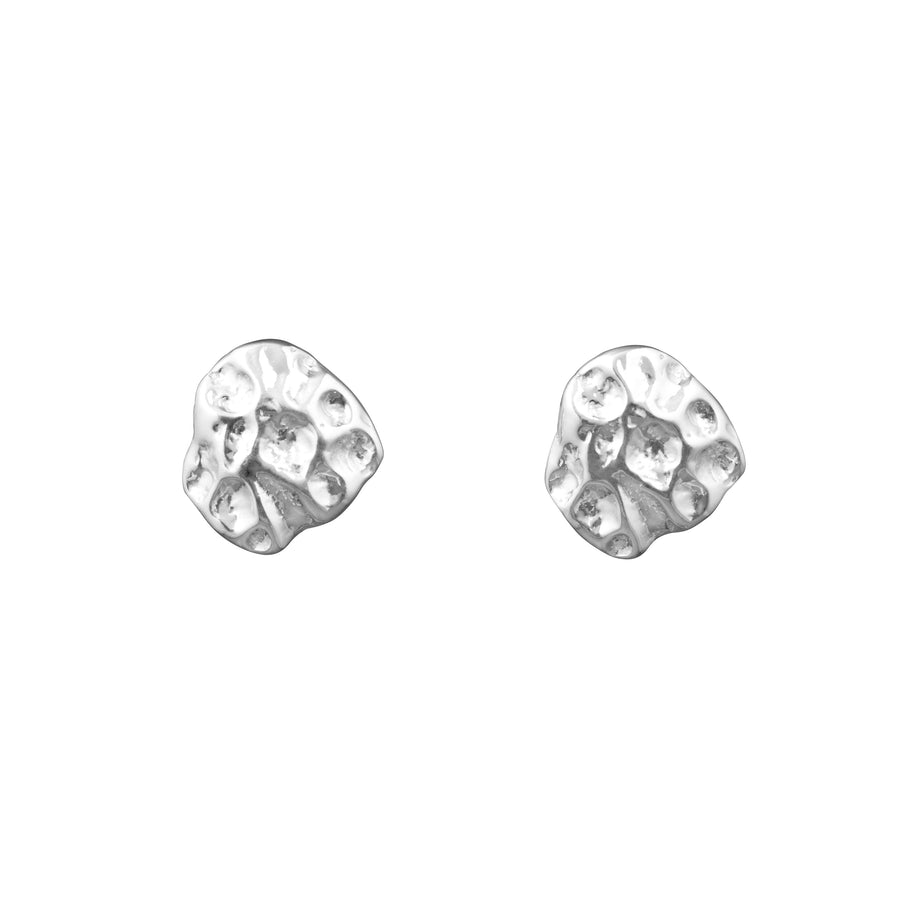 Bubble gum large earrings silver