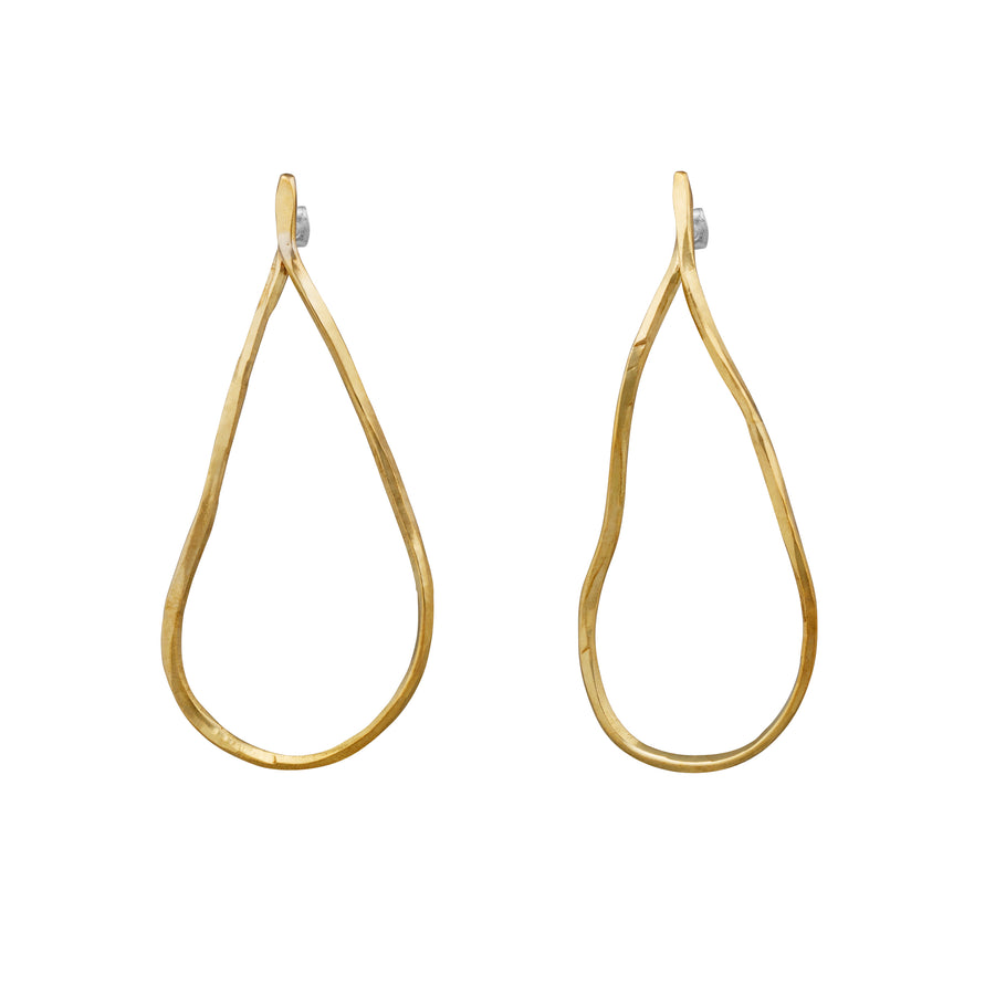 Imperfect drop earrings brass